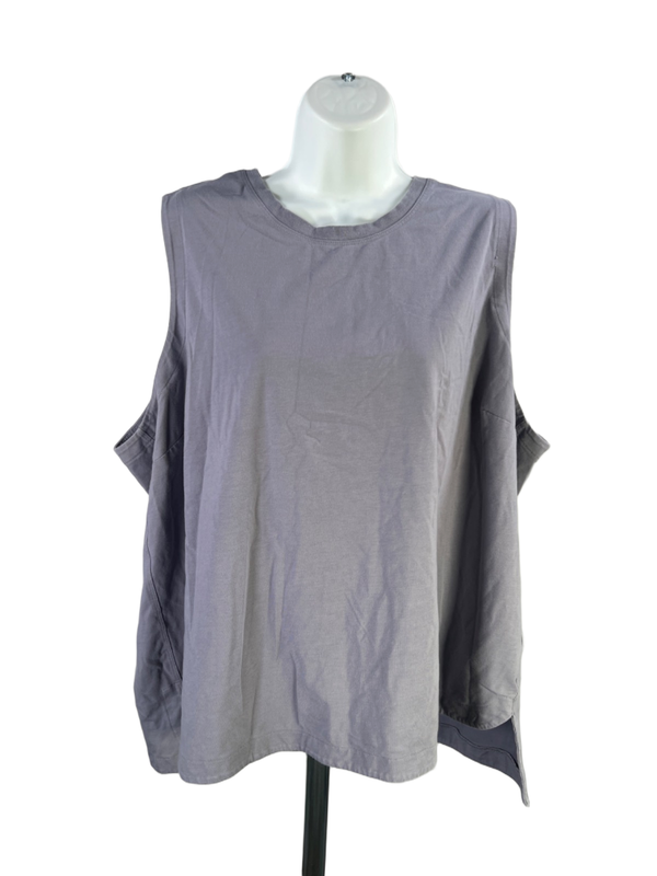 Athleta Women's Gray Effortless Sleeveless Hi-Low Athletic Tank Top - 2X Plus