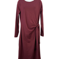 Old Navy Women's Burgundy Long Sleeve Knotted Side Shirt Dress - S