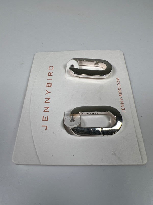 Jenny Bird Women's Silver Mega U-Link Thick Hoop Earrings image 3