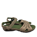 Teva Women's Tan/Green Haloa Strappy Slingback Walking Sandals - 7.5