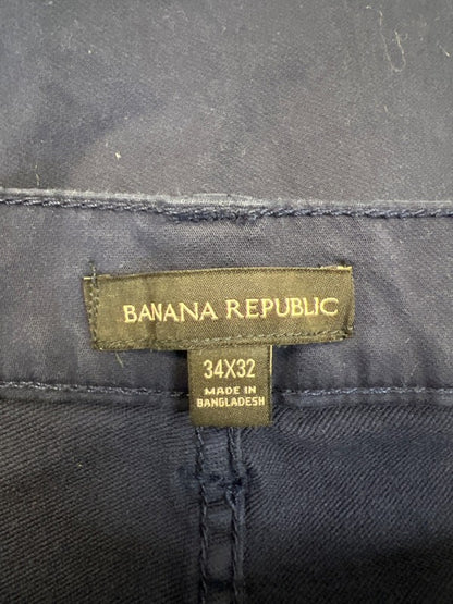 Banana Republic Men's Blue Slim Fit Travel Pants - 34x32 image 3