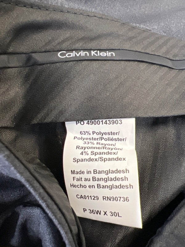Calvin Klein Men's Gray Quick Dry Slim Fit Dress Pants - 36x30 image 4