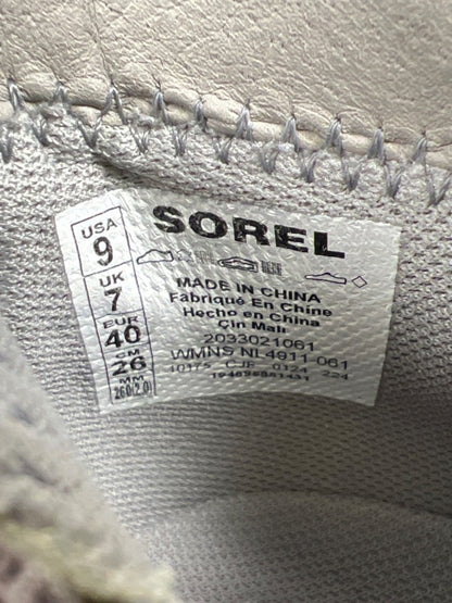 Sorel Women's Gray Leather Out N About II Slip On Wedge Ankle Booties - 9 image 7