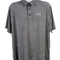 Under Armour Men's Gray Loose Fit HeatGear Athletic Polo - 2XL