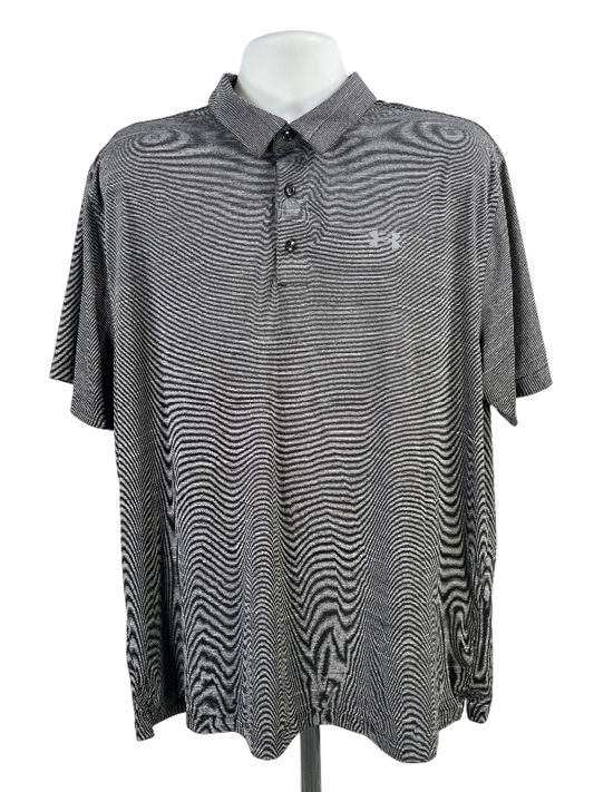 Under Armour Men's Gray Loose Fit HeatGear Athletic Polo - 2XL