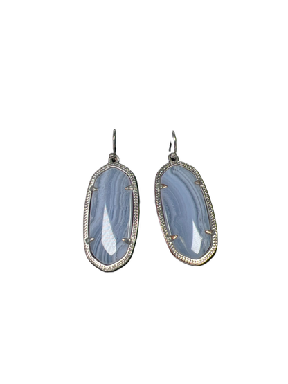 Kendra Scott Women's Silver Tone/ Blue Lace Elle Drop Earrings
