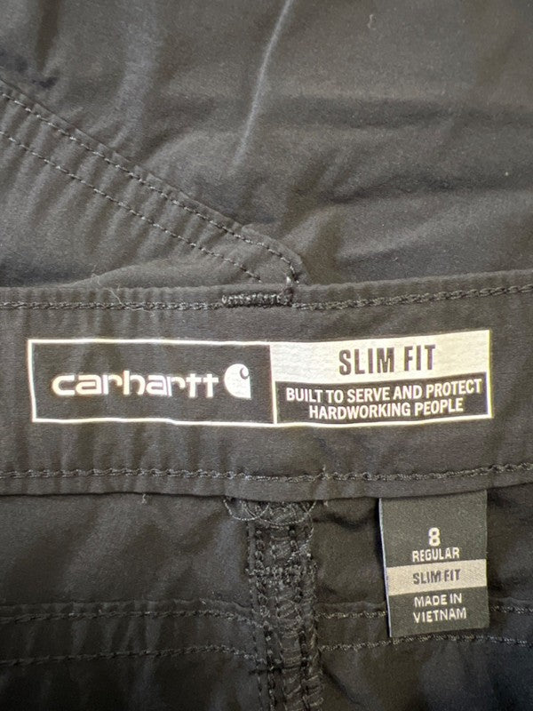 Carhartt Women's Black Nylon Slim Fit LWD Cargo Work Pants - 8 image 3