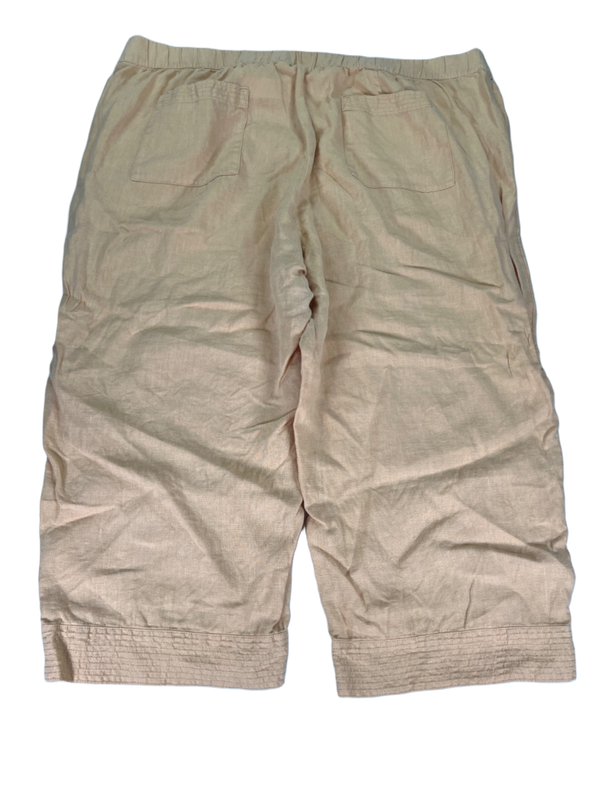 J Jill PureJill Women's Yellow Linen Pull On Capri Pants - 3X Plus image 2