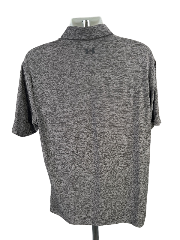 Under Armour Men's Gray HeatGear Short Sleeve Athletic Polo - L image 2