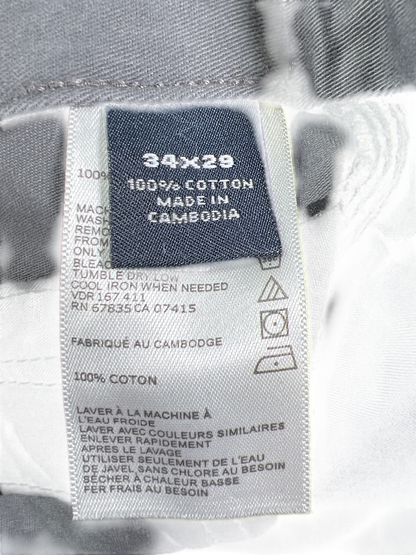 Nautica Men's Gray Straight Leg Chino Pants - 34x29 image 3