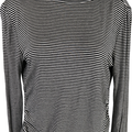 White House Black Market Women’s Black Striped Long Sleeve Shirt - S
