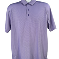 Callaway Men's Purple Striped Opti-Dri Short Sleeve Golf Polo Shirt - M