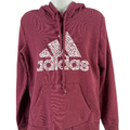 adidas Women's Burgundy Long Sleeve Pullover Sweatshirt - S