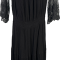 City Chic Womens Black Sheer Bell Sleeve Off The Shoulder Midi Dress - Plus S/16