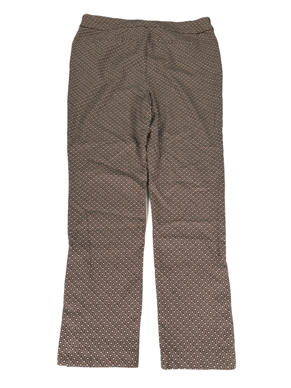 Chico's Women's Black/Brown Brigitte Jacquard Pull On Ankle Pants - 1.5/US 10 image 2