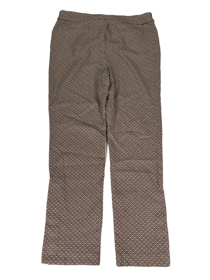 Chico's Women's Black/Brown Brigitte Jacquard Pull On Ankle Pants - 1.5/US 10 image 2
