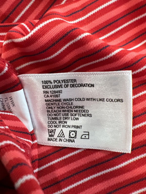 Greg Norman Men's Red Striped Short Sleeve Golf Polo Shirt - XL image 4