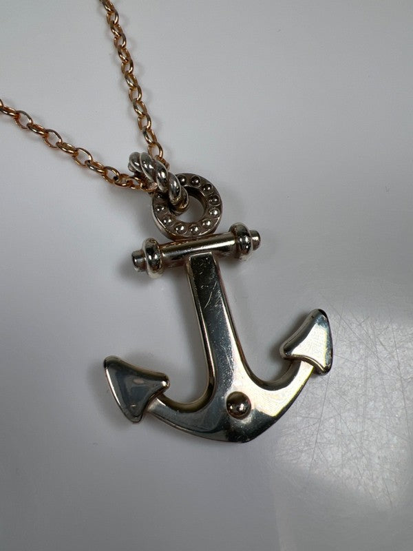 Brighton Women's Silver Two Tone Silver Plated Anchor Pendant 21in Necklace image 3