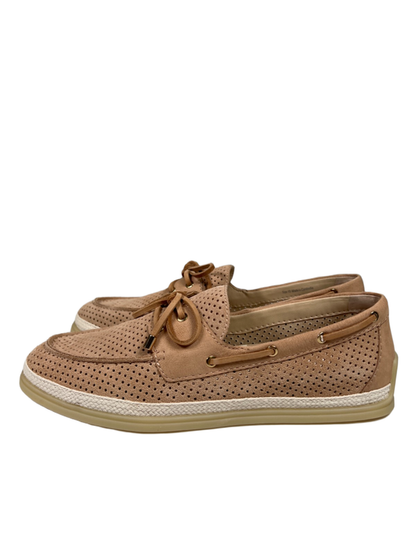 Dolce Vita Women's Tan Doris Perforated Suede Slip On Boat Shoes - 10 image 6