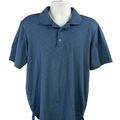 adidas Men's Blue Pure Motion Short Sleeve Athletic Golf Polo - L