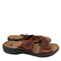 Clarks Collection Women's Brown Double Strap Slip On Sandals - 9