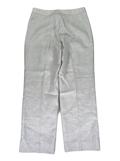 J Crew Women's Beige Kate Linen Blend Straight Leg High Rise Pants - 10 image 2