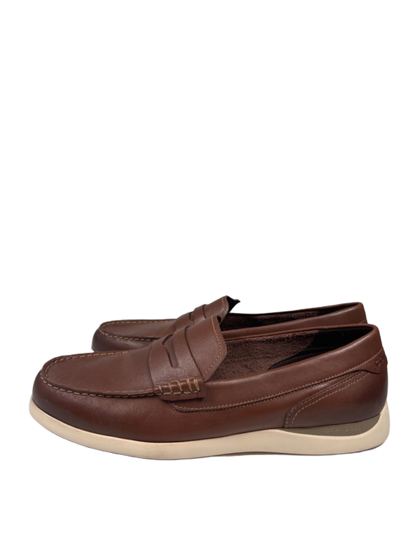 Cole Haan Men's Brown Grand Atlantic Penny Moc Toe Slip On Loafers - 11 image 5