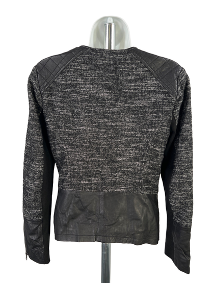 Lucky Brand Women's Black Faux Leather Accent Moto Jacket - S image 2