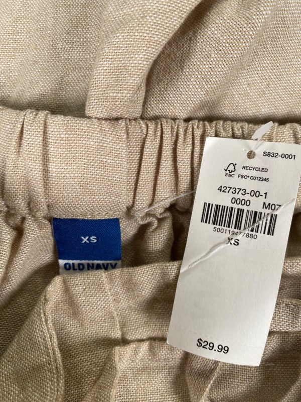 Old Navy Women's Beige Front Wrap Linen Blend Skort - XS image 3