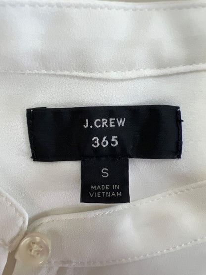 J.Crew 365 Women's White Sleeveless Keyhole Front Semi-Sheer Blouse - S image 3