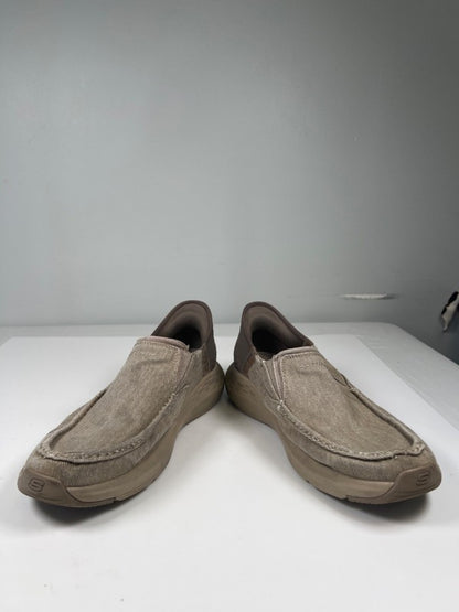 Skechers Men's Tan Canvas Parson Dewitt Goga Mat Arch Slip On Shoes - 11.5 image 6