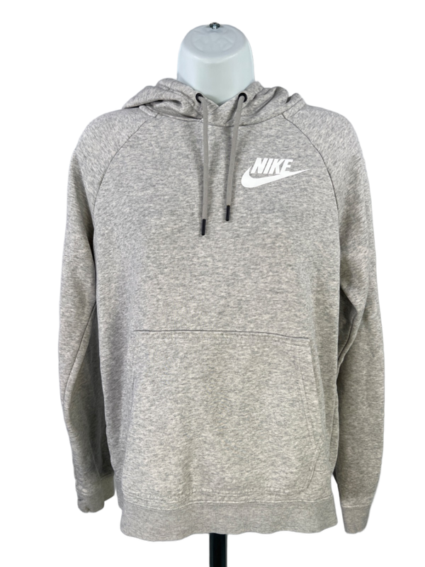 Nike Sportswear Women's Gray Heathered Long Sleeve Pullover Sweatshirt - S