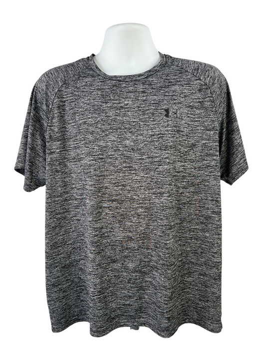 Under Armour Men's Gray Heathered Short Sleeve Athletic Shirt - XL