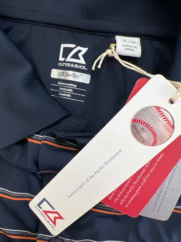Cutter & Buck Men's Blue/Orange MLB Detroit Tigers Short Sleeve Polo Shirt - XL image 3