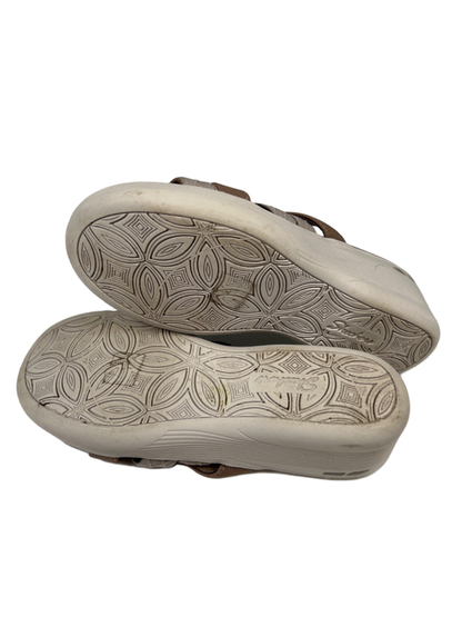 Skechers Women's Gray/Taupe Luxefoam Strappy Slide On Platform Sandals - 8 image 8