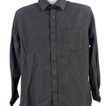 Michael Kors Men's Black Regular Fit Long Sleeve Button Up Shirt - L