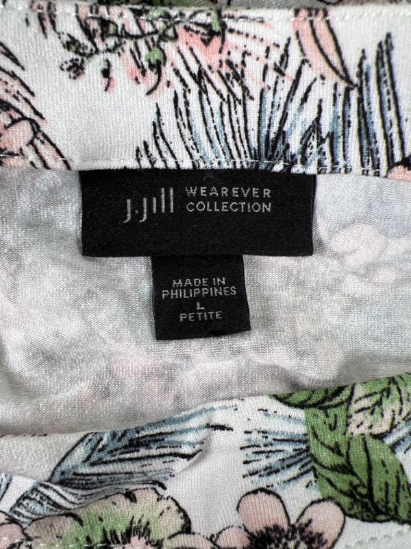 J Jill Women's Pink/Green Wearever Floral Sleeveless Maxi Dress - L Petite image 3