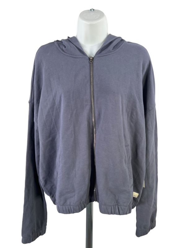 Vuori Women's Azure Blue Laguna Full Zip Hoodie Sweatshirt - L