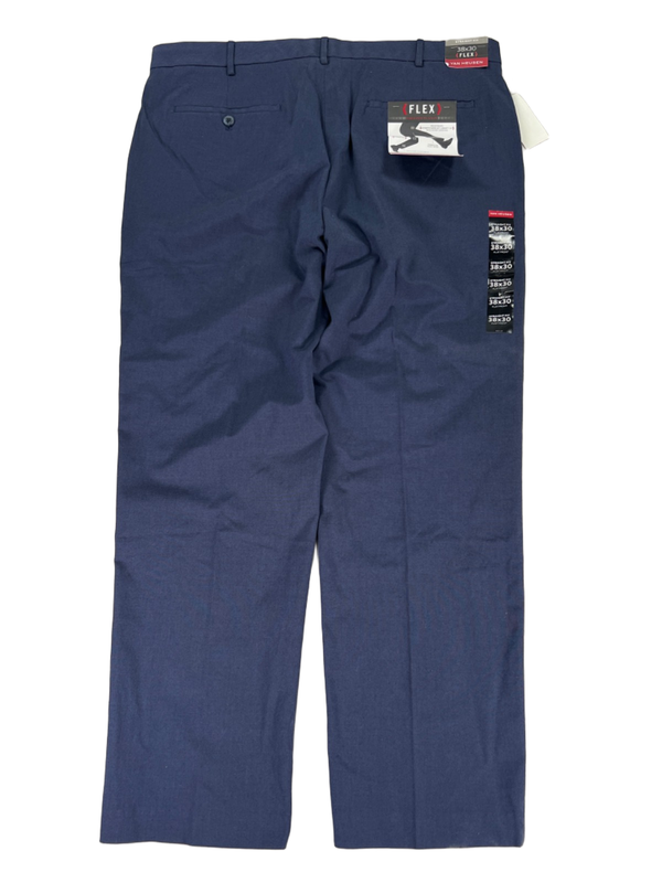 Van Heusen Men's Navy Blue Straight Fit Flex Chino Pants - 38x30 image 2