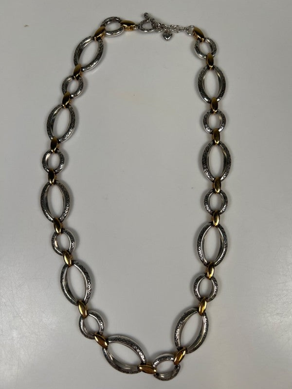 Brighton Women's Gold/Silver Two Tone Silver Plated Link 10in Necklace