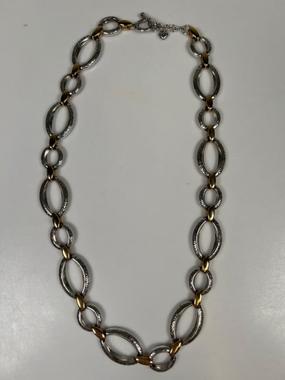 Brighton Women's Gold/Silver Two Tone Silver Plated Link 10in Necklace