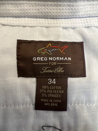 Greg Norman Men's Blue Plaid Golf Shorts - 34 image 3