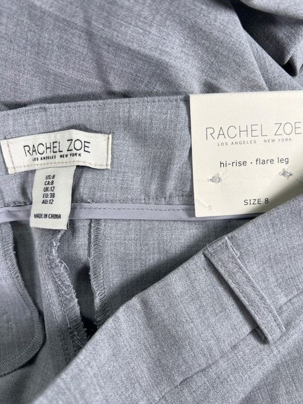 Rachel Zoe Women's Gray High Rise Flare Leg Dress Pants - 8 image 3