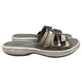 Clarks Cloudsteppers Women's Pewter/Gray Double Strap Sandals - 7