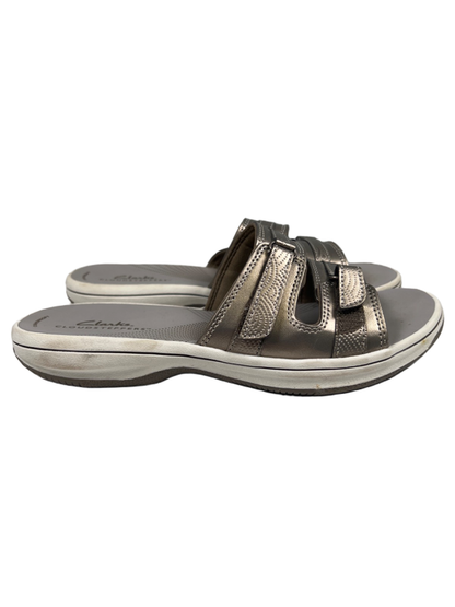 Clarks Cloudsteppers Women's Pewter/Gray Double Strap Sandals - 7