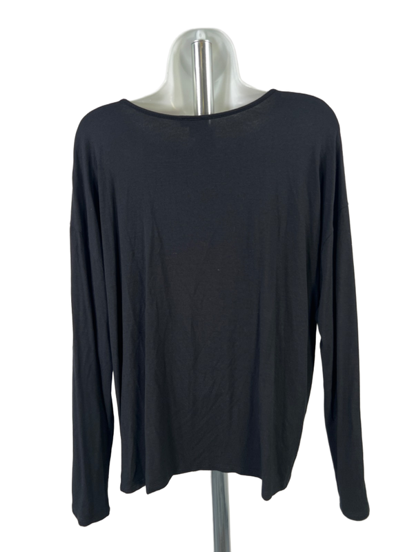 J. Jill Women's Black Wearever Collections Long Sleeve Boat Neck Shirt - L image 2