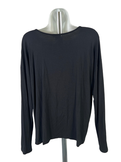 J. Jill Women's Black Wearever Collections Long Sleeve Boat Neck Shirt - L image 2