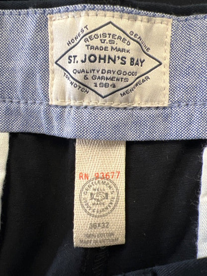 St. John's Bay Men's Black Legacy Chino Straight Fit Pants - 36x32 image 3