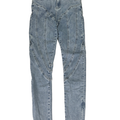 Maniere De Vior Women's Light Wash Contour Seam Ankle Zip Skinny Jeans - 4