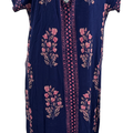 Lucky Brand Women’s Navy Blue Floral Short Sleever Shift Dress - XS